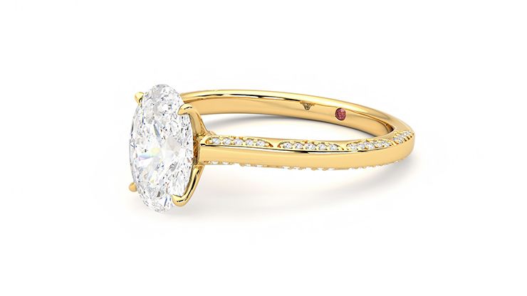 Taylor & Hart Crush Oval Engagement Ring 360 degree image 24