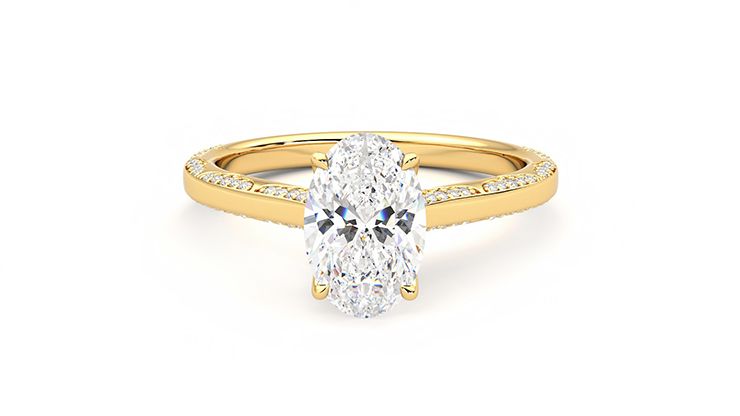 Taylor & Hart Crush Oval Engagement Ring 360 degree image 29