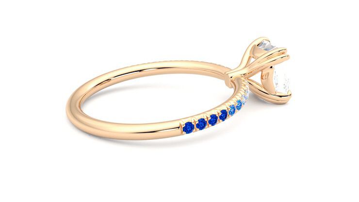 Taylor & Hart Damson Asscher Engagement Ring 360 degree image 11
