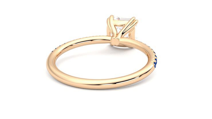 Taylor & Hart Damson Asscher Engagement Ring 360 degree image 14