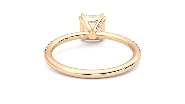 Taylor & Hart Damson Asscher Engagement Ring 360 degree image 15