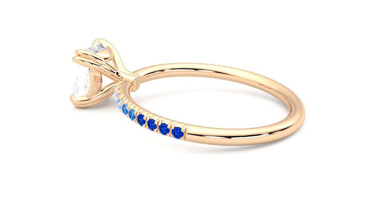 Taylor & Hart Damson Asscher Engagement Ring 360 degree image 19