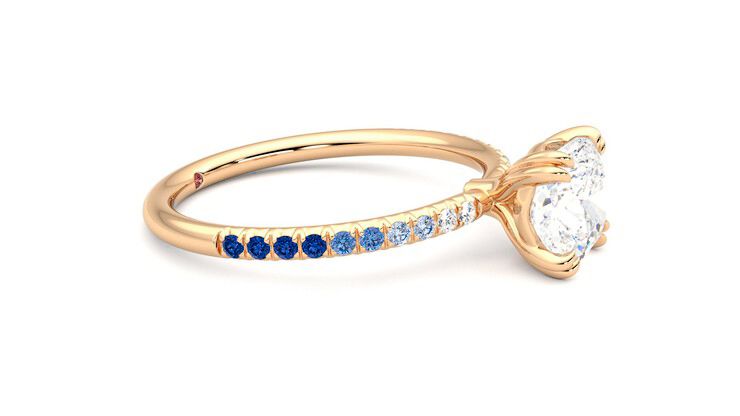 Taylor & Hart Damson Cushion Engagement Ring 360 degree image 8