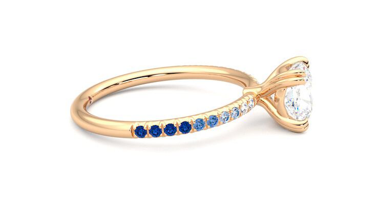 Taylor & Hart Damson Cushion Engagement Ring 360 degree image 9