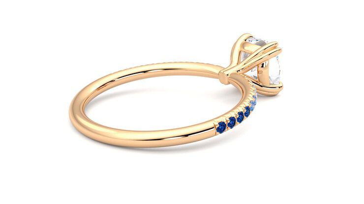 Taylor & Hart Damson Cushion Engagement Ring 360 degree image 12
