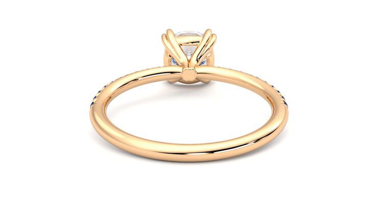 Taylor & Hart Damson Cushion Engagement Ring 360 degree image 15