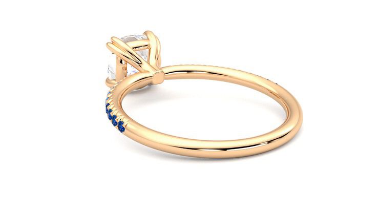 Taylor & Hart Damson Cushion Engagement Ring 360 degree image 17