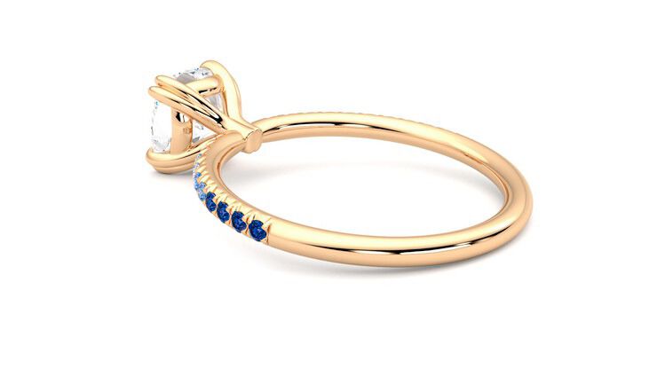 Taylor & Hart Damson Cushion Engagement Ring 360 degree image 18