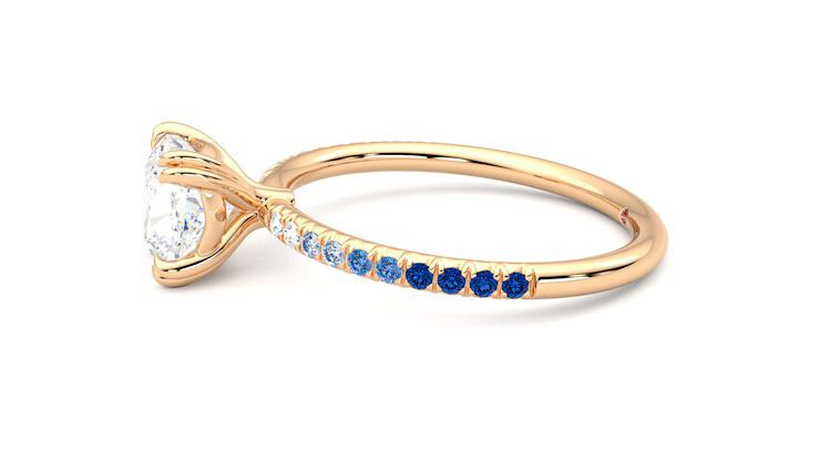 Taylor & Hart Damson Cushion Engagement Ring 360 degree image 21