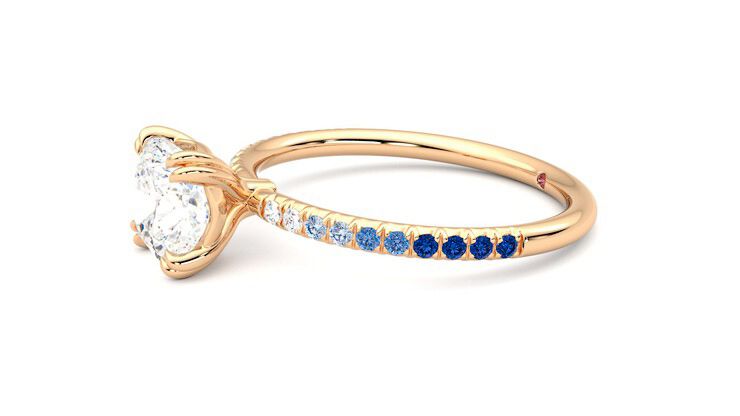 Taylor & Hart Damson Cushion Engagement Ring 360 degree image 22