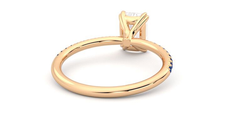 Taylor & Hart Damson Emerald Engagement Ring 360 degree image 14