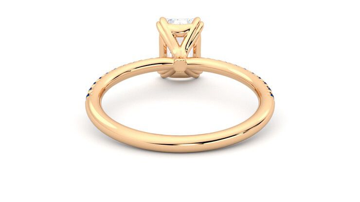Taylor & Hart Damson Emerald Engagement Ring 360 degree image 15
