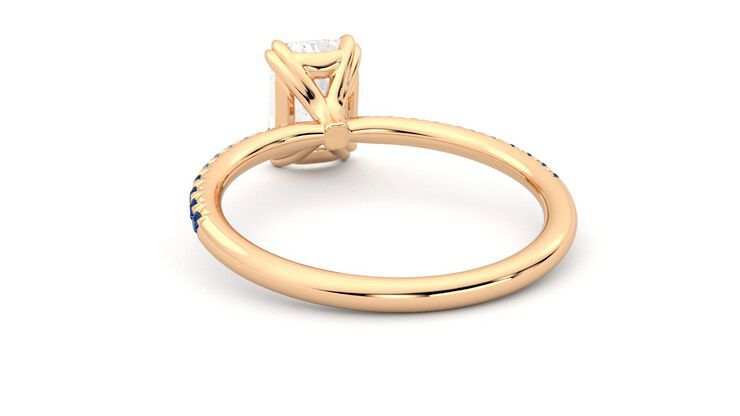 Taylor & Hart Damson Emerald Engagement Ring 360 degree image 16