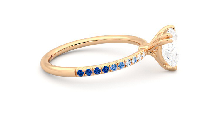 Taylor & Hart Damson Heart Engagement Ring 360 degree image 9
