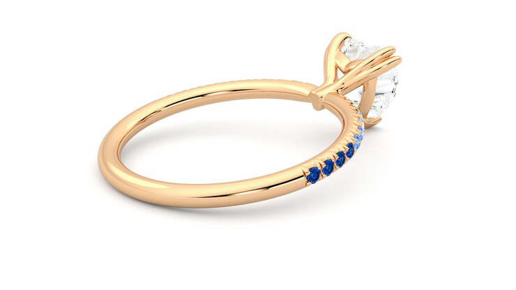 Taylor & Hart Damson Heart Engagement Ring 360 degree image 12