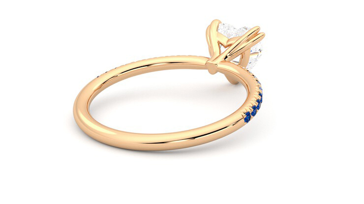 Taylor & Hart Damson Heart Engagement Ring 360 degree image 13