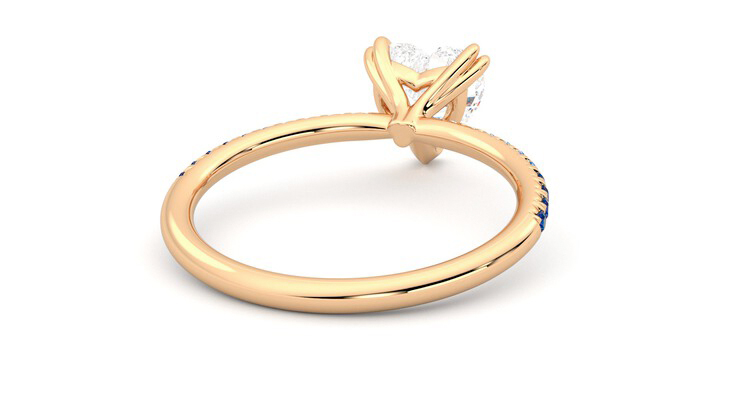 Taylor & Hart Damson Heart Engagement Ring 360 degree image 14