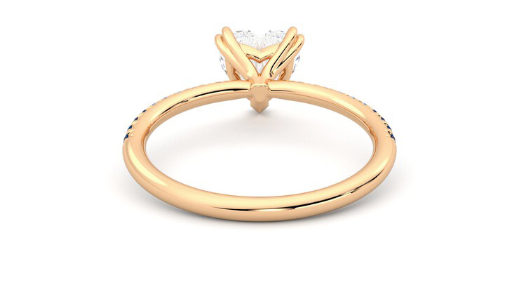Taylor & Hart Damson Heart Engagement Ring 360 degree image 15
