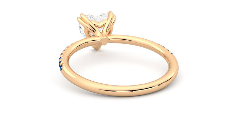 Taylor & Hart Damson Heart Engagement Ring 360 degree image 16