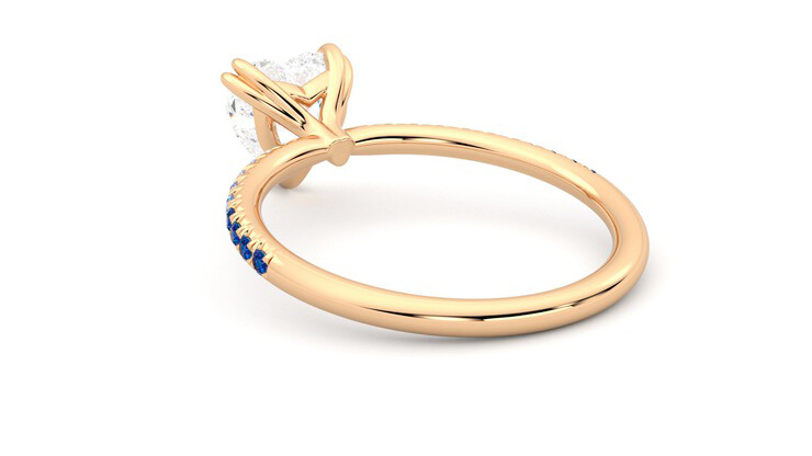 Taylor & Hart Damson Heart Engagement Ring 360 degree image 17