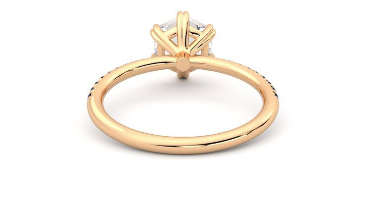 Taylor & Hart Damson Hexagonal Engagement Ring 360 degree image 15