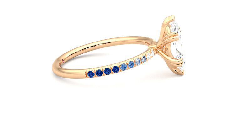 Taylor & Hart Damson Marquise Engagement Ring 360 degree image 9