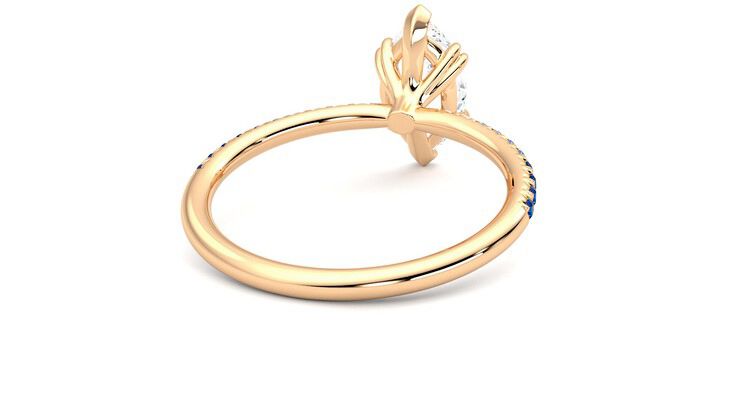 Taylor & Hart Damson Marquise Engagement Ring 360 degree image 14