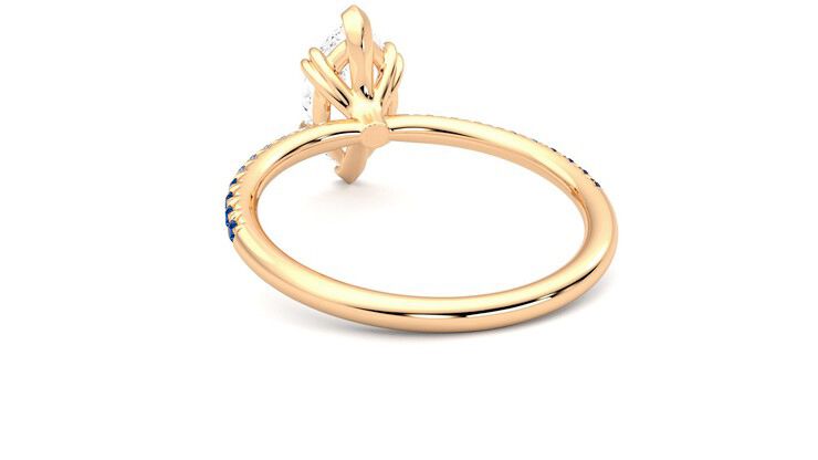 Taylor & Hart Damson Marquise Engagement Ring 360 degree image 16