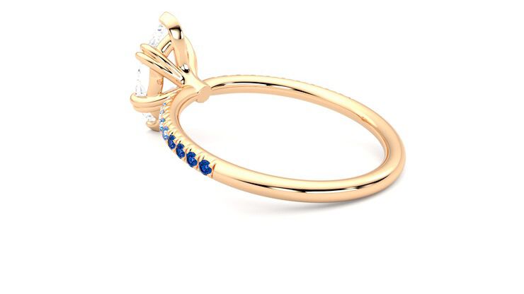 Taylor & Hart Damson Marquise Engagement Ring 360 degree image 18