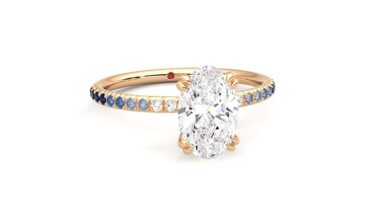 Taylor & Hart Damson Oval Engagement Ring 360 degree image 3