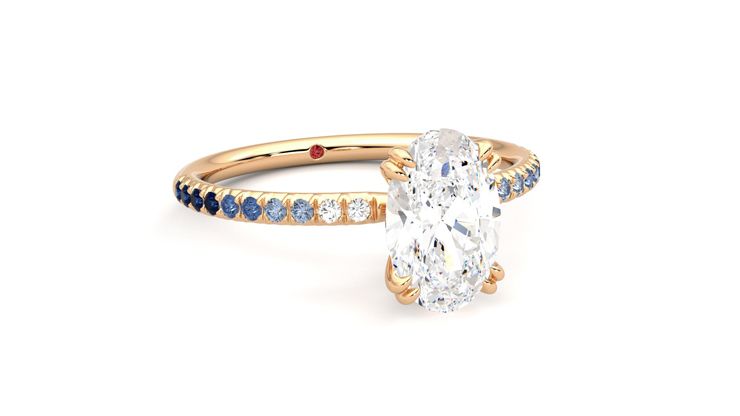 Taylor & Hart Damson Oval Engagement Ring 360 degree image 4