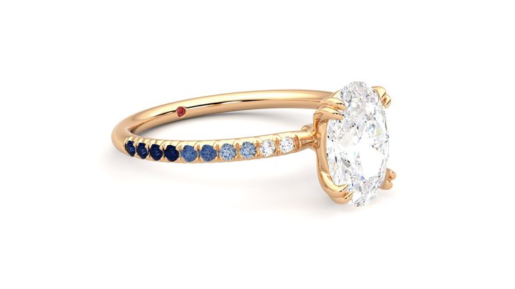 Taylor & Hart Damson Oval Engagement Ring 360 degree image 6