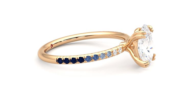 Taylor & Hart Damson Oval Engagement Ring 360 degree image 8
