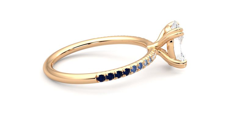 Taylor & Hart Damson Oval Engagement Ring 360 degree image 10