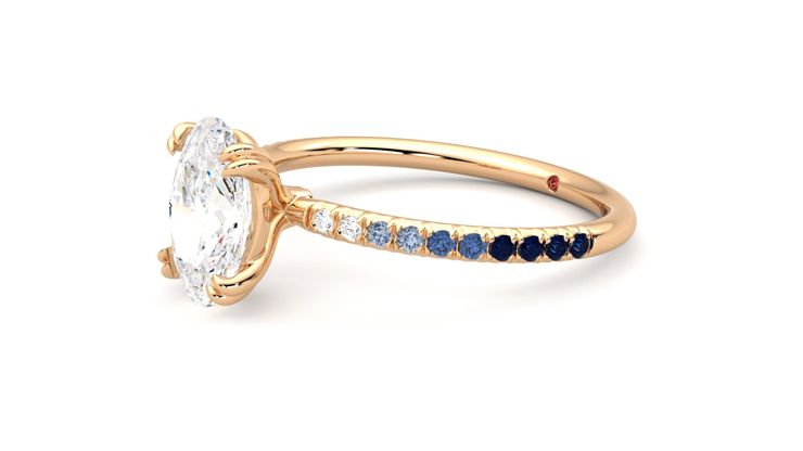 Taylor & Hart Damson Oval Engagement Ring 360 degree image 23