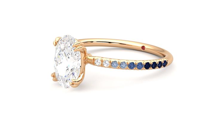 Taylor & Hart Damson Oval Engagement Ring 360 degree image 24