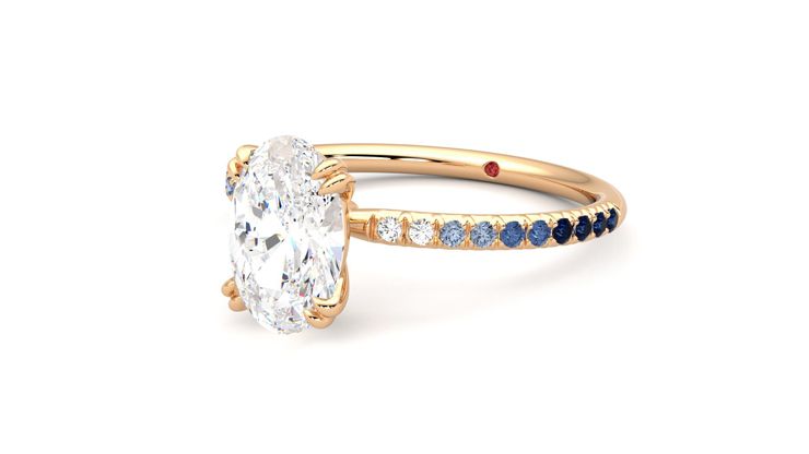 Taylor & Hart Damson Oval Engagement Ring 360 degree image 25