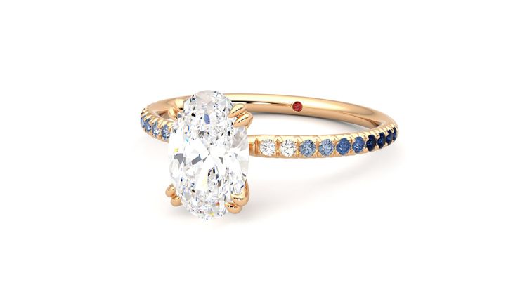 Taylor & Hart Damson Oval Engagement Ring 360 degree image 26
