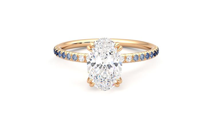 Taylor & Hart Damson Oval Engagement Ring 360 degree image 29