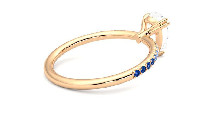 Taylor & Hart Damson Pear Engagement Ring 360 degree image 12