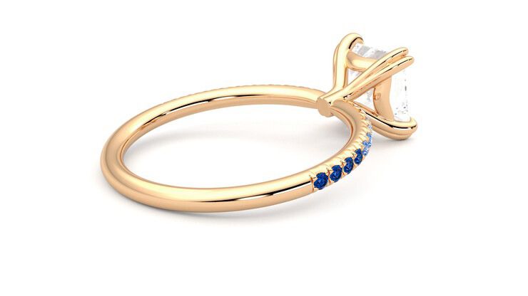 Taylor & Hart Damson Princess Engagement Ring 360 degree image 12