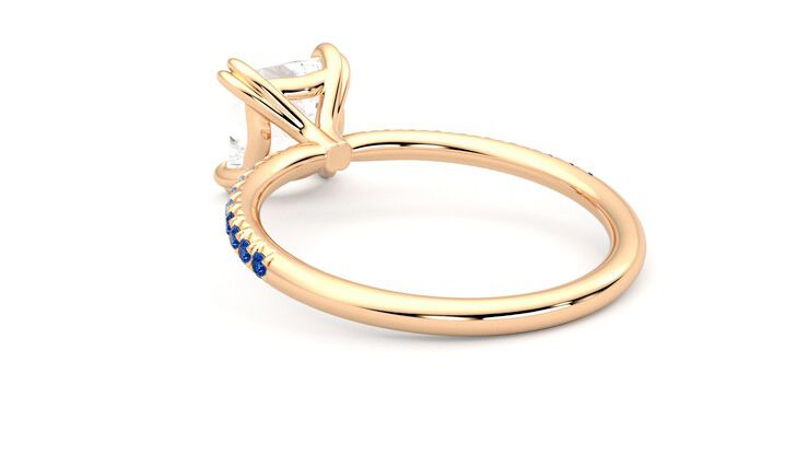 Taylor & Hart Damson Princess Engagement Ring 360 degree image 17