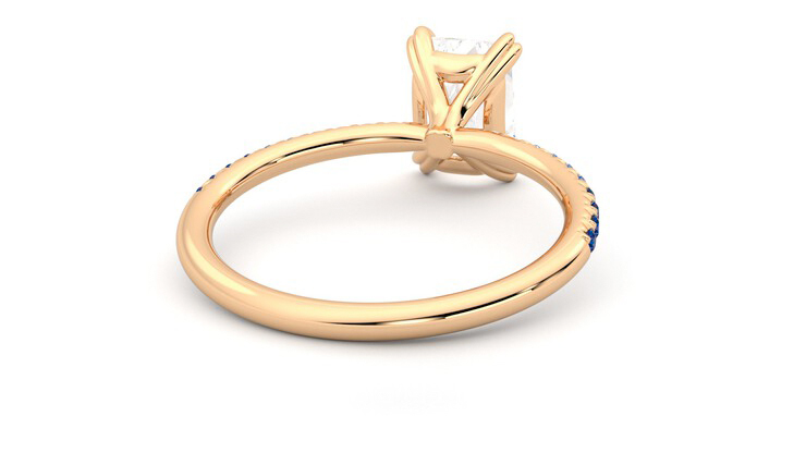 Taylor & Hart Damson Radiant Engagement Ring 360 degree image 14