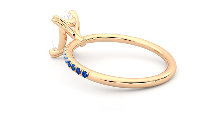 Taylor & Hart Damson Radiant Engagement Ring 360 degree image 18
