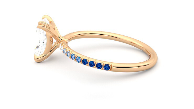 Taylor & Hart Damson Radiant Engagement Ring 360 degree image 20