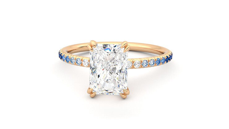Taylor & Hart Damson Radiant Engagement Ring 360 degree image 28