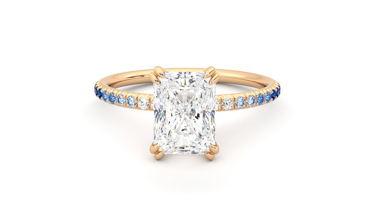 Taylor & Hart Damson Radiant Engagement Ring 360 degree image 29