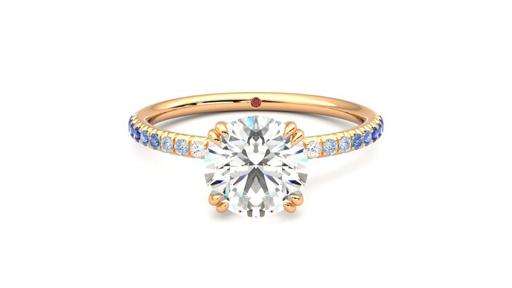 Taylor & Hart Damson Round Engagement Ring 360 degree image 0