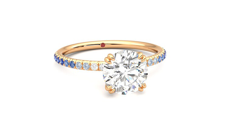 Taylor & Hart Damson Round Engagement Ring 360 degree image 3