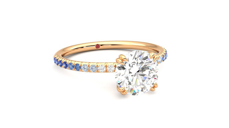 Taylor & Hart Damson Round Engagement Ring 360 degree image 4